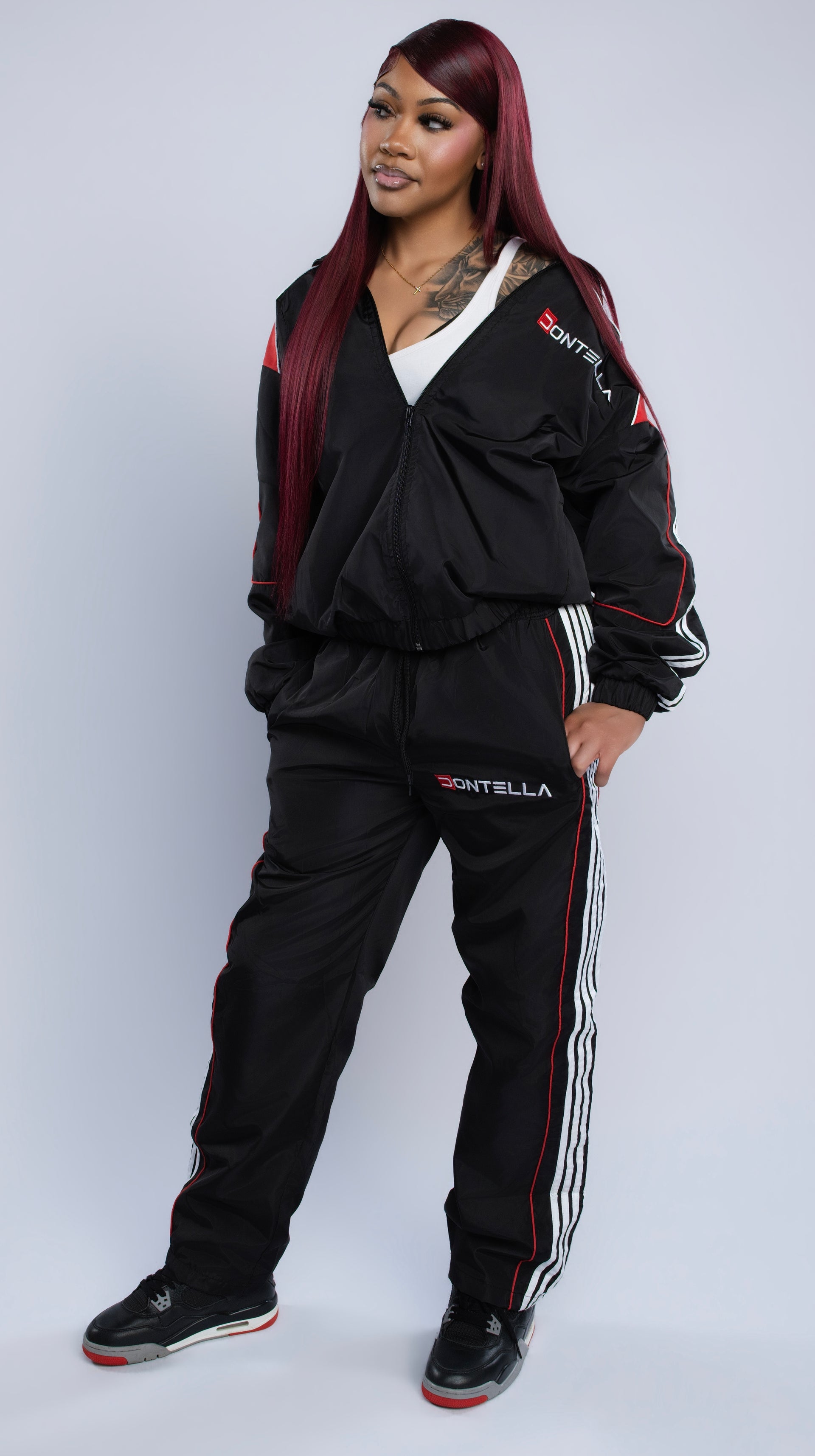 Red Varsity Motion Tracksuit