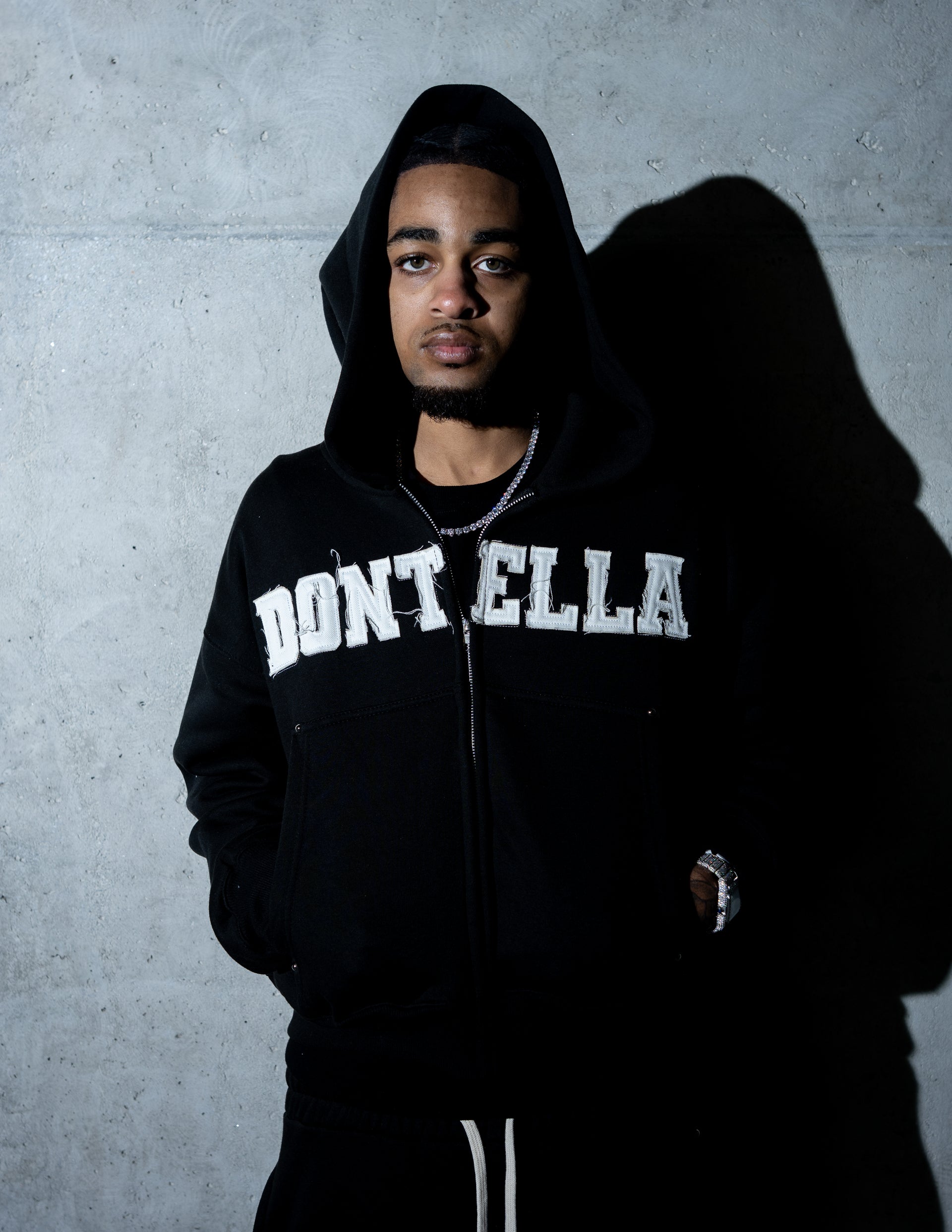 Black Essential Zip Up